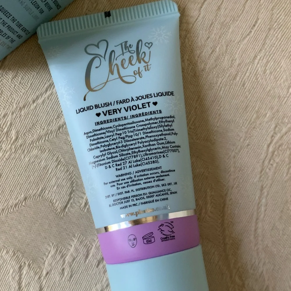P. Louise x Mikayla The Cheek of It Liquid Cream Blush Very Violet BNIB